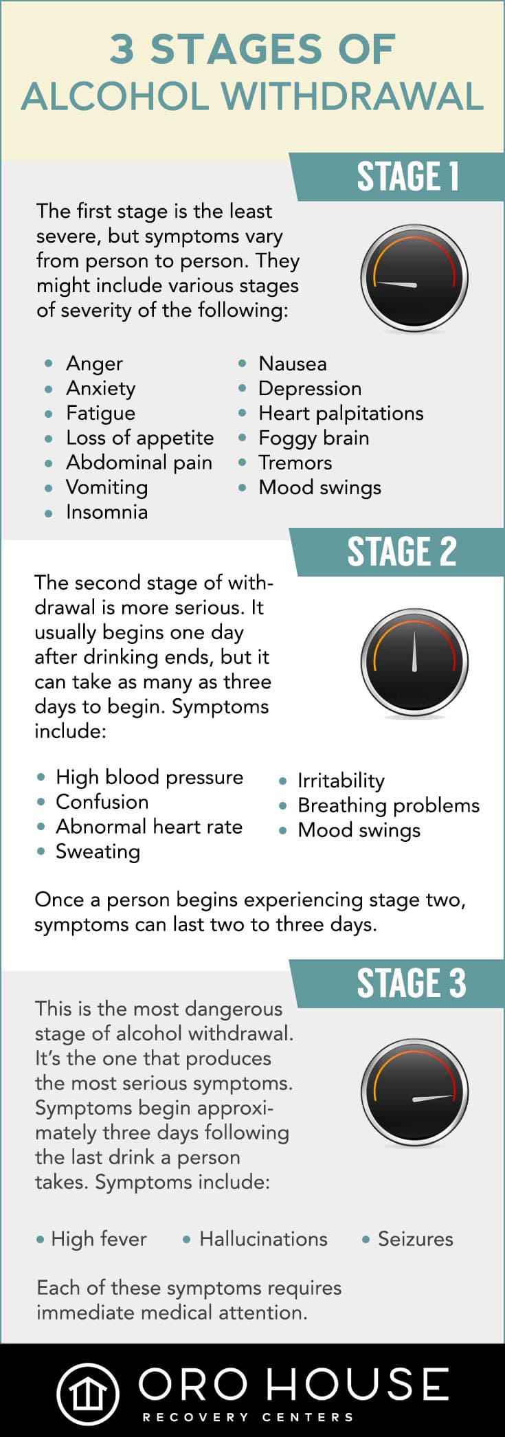 Alcohol Withdrawal Symptoms Infographic