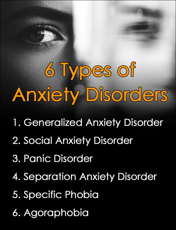 6 Types of Anxiety Disorders