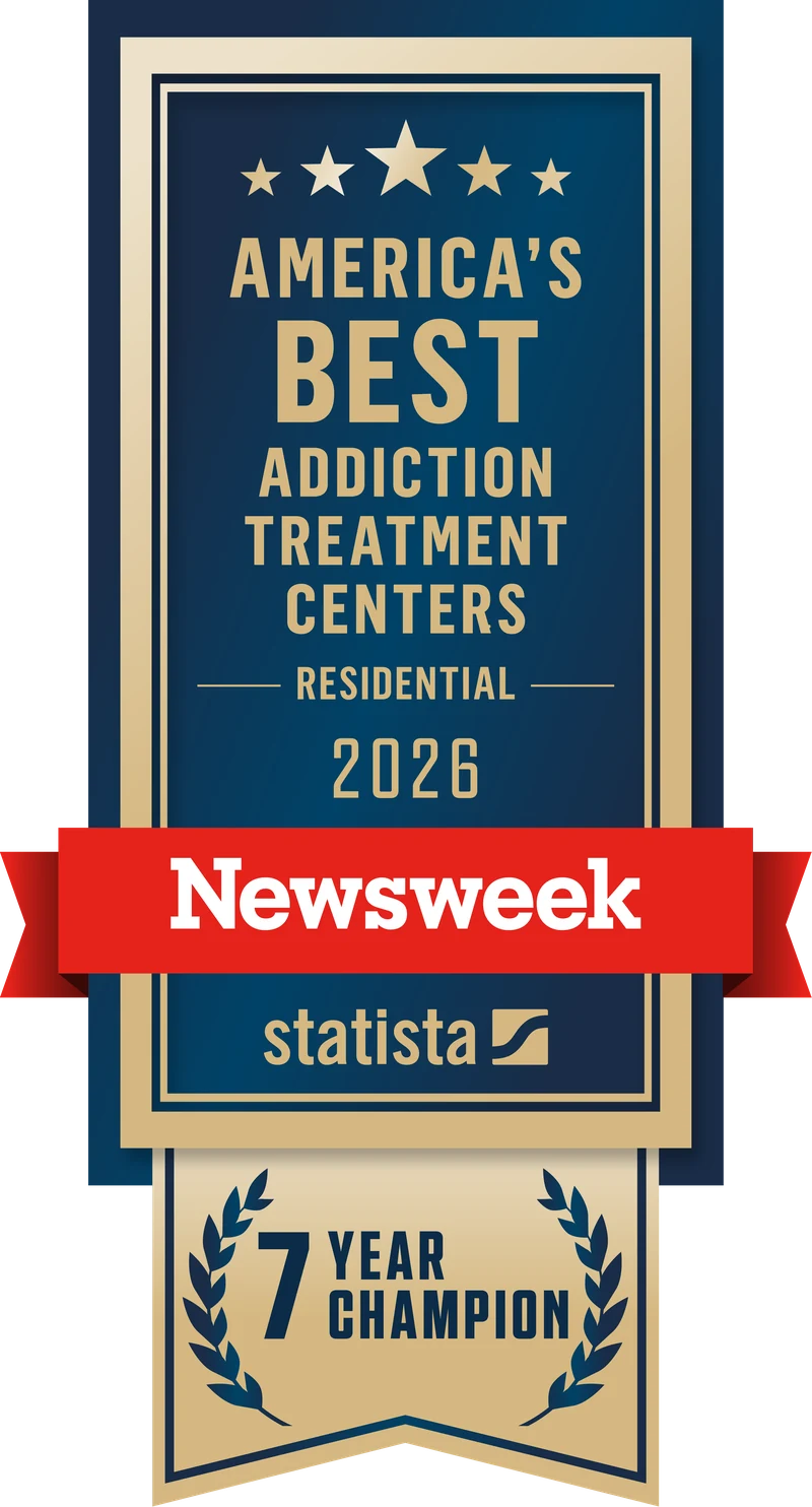 Newsweek Best Addiction Treatment Centers 2026, 7-Year Champion
